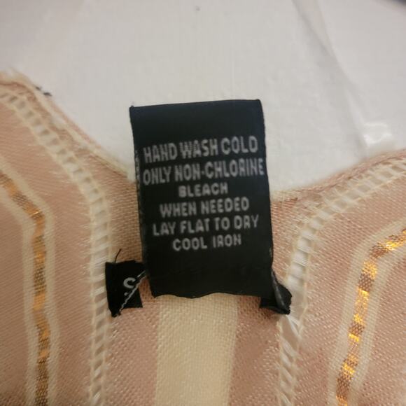 Steve Madden OS Peach Bohemian Cover Up Glitter Tunic Adjustable Resort Vacation - Picture 12 of 12